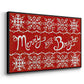 Fair Isle Snowflake I - Floater Framed Canvas Print