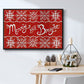 Fair Isle Snowflake I - Floater Framed Canvas Print