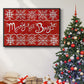 Fair Isle Snowflake I - Floater Framed Canvas Print