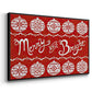 Fair Isle Snowflake II - Floater Framed Canvas Print