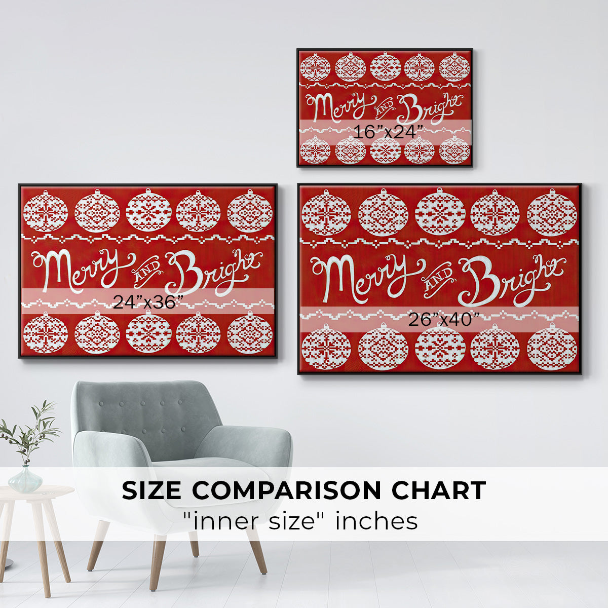 Fair Isle Snowflake II - Floater Framed Canvas Print