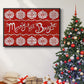 Fair Isle Snowflake II - Floater Framed Canvas Print