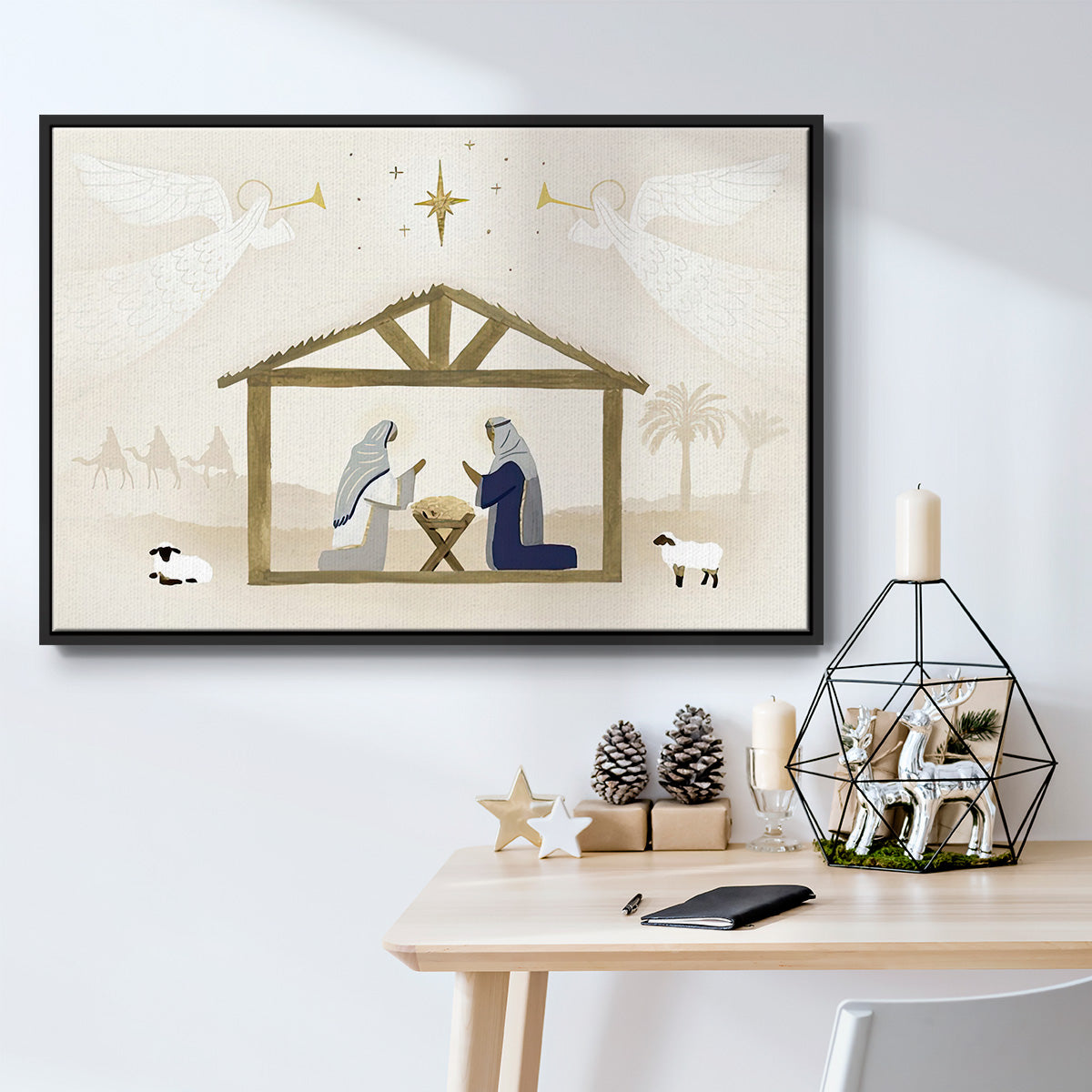 Away in a Manger Collection A - Floater Framed Canvas Print
