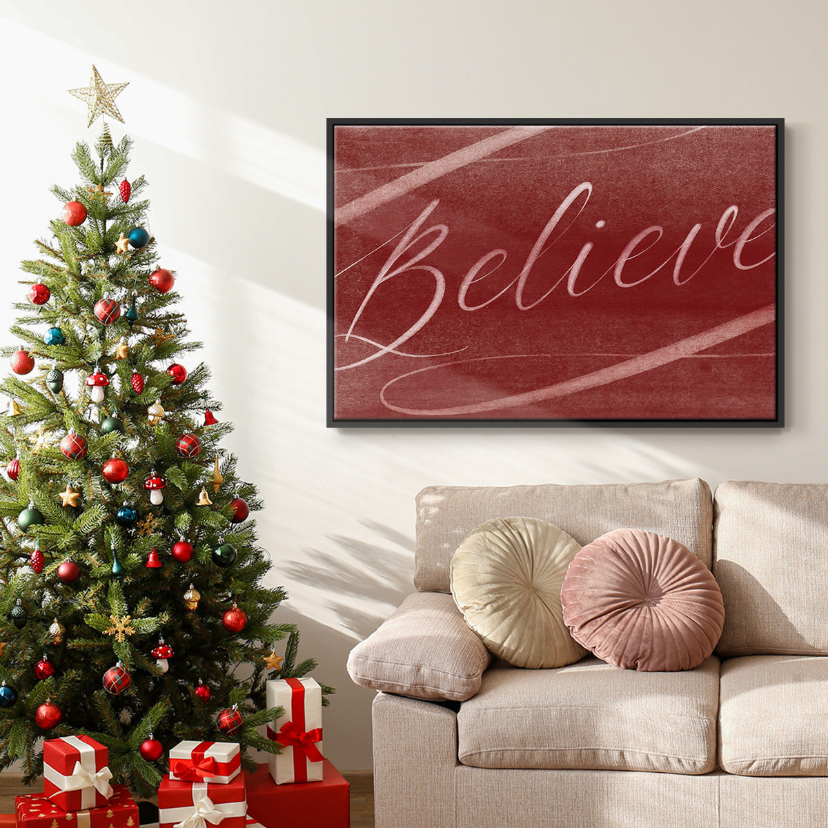 Believe - Floater Framed Canvas Print
