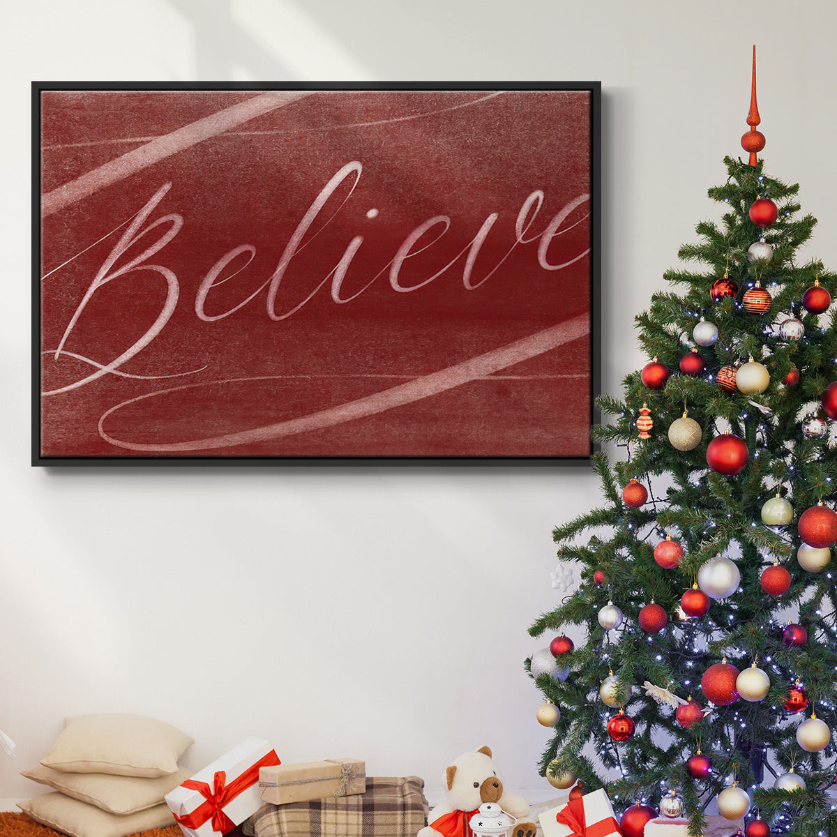 Believe - Floater Framed Canvas Print