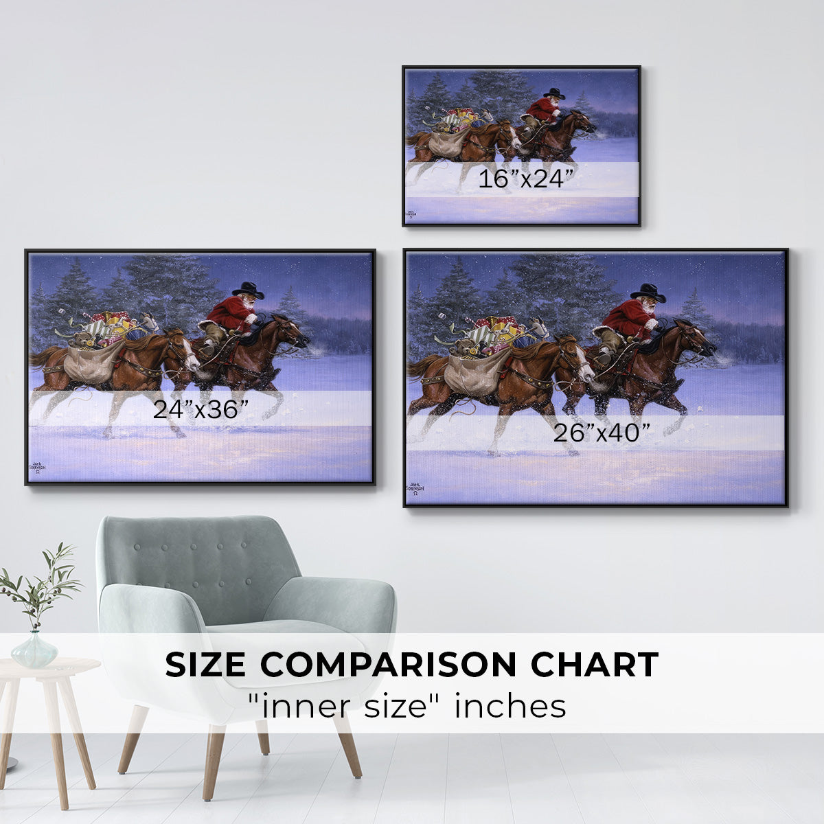 Christmas Rush - Floater Framed Canvas Print