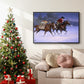 Christmas Rush - Floater Framed Canvas Print