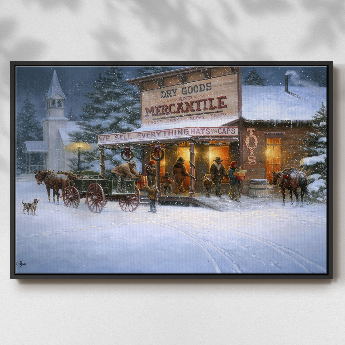 Christmas Wishes - Floater Framed Canvas Print