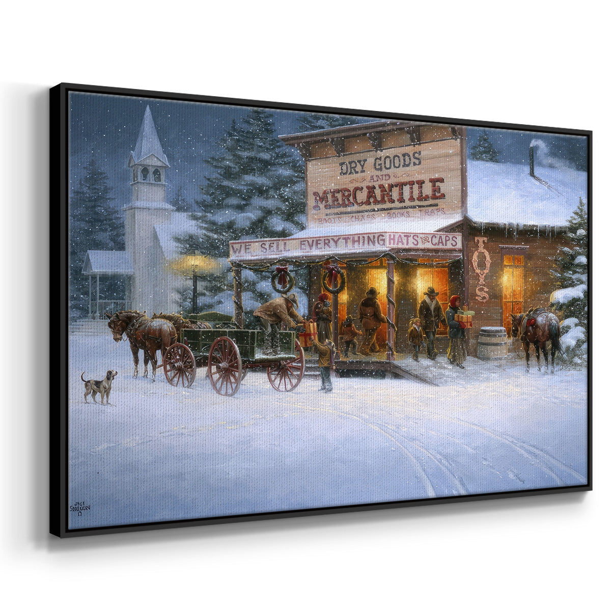 Christmas Wishes - Floater Framed Canvas Print