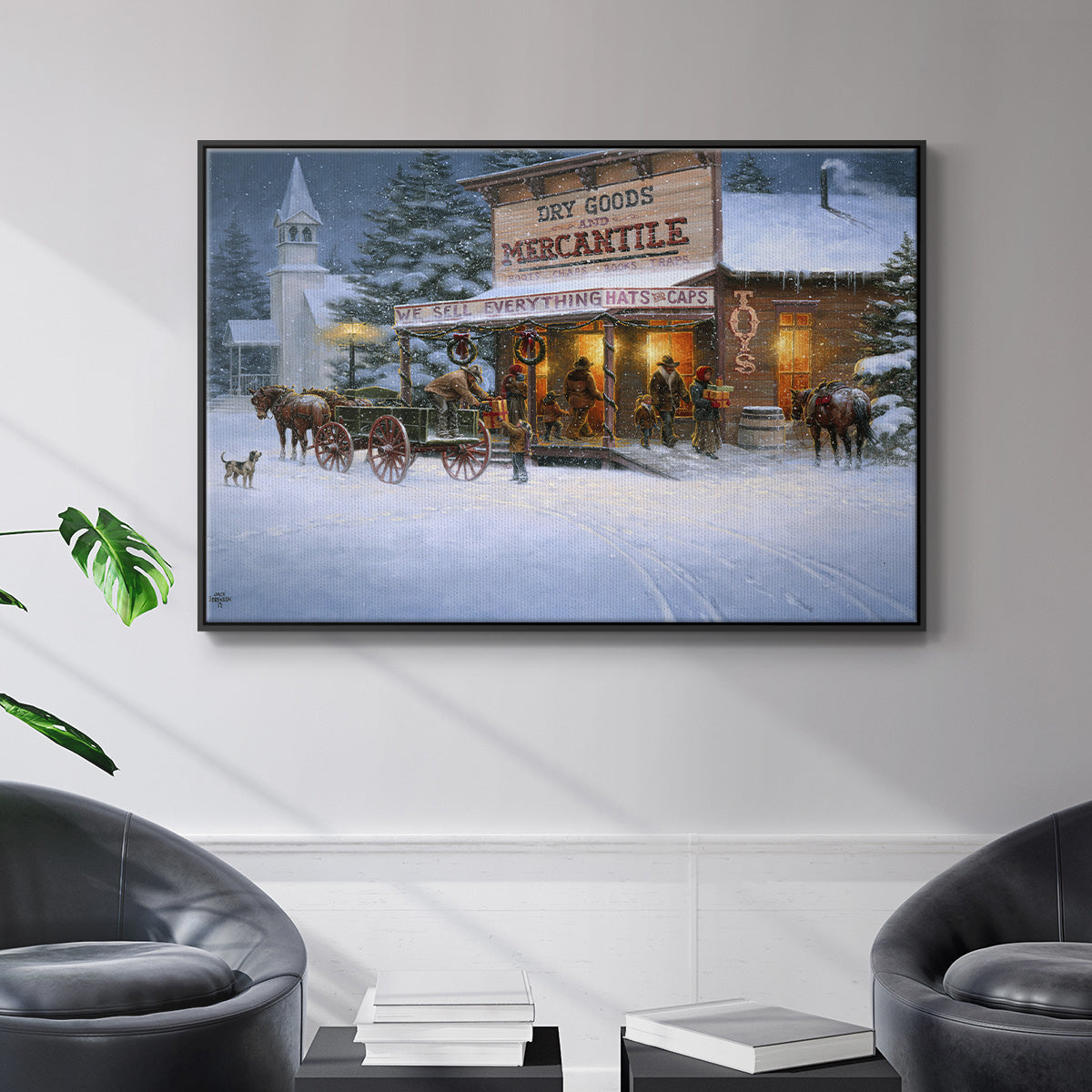 Christmas Wishes - Floater Framed Canvas Print