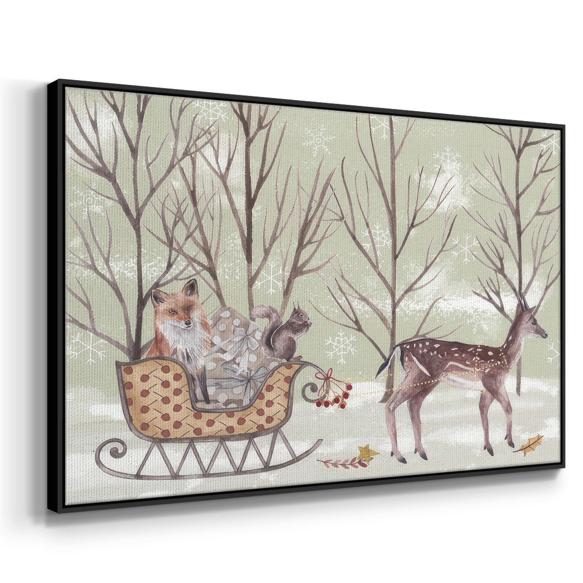 Christmas Time I - Floater Framed Canvas Print