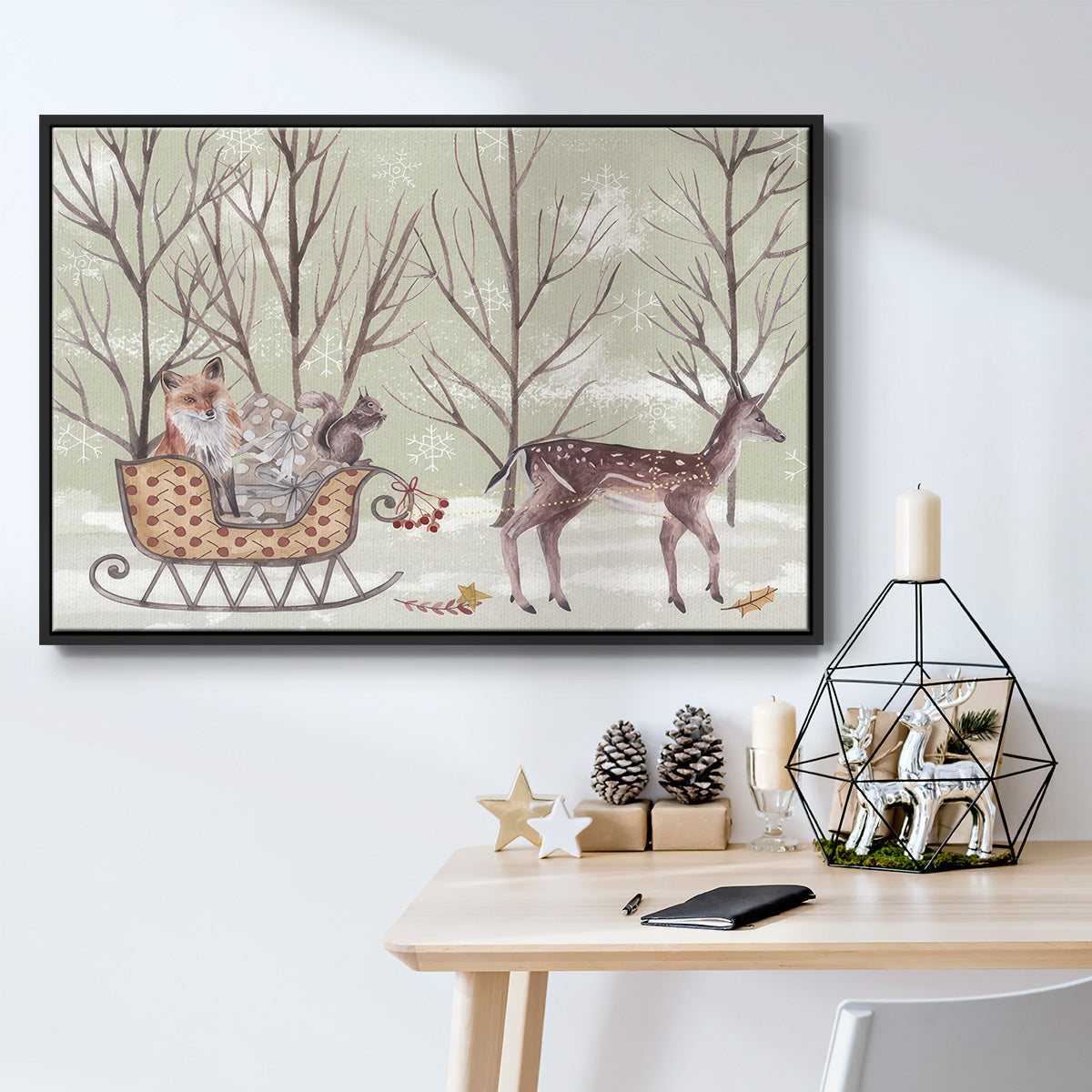 Christmas Time I - Floater Framed Canvas Print