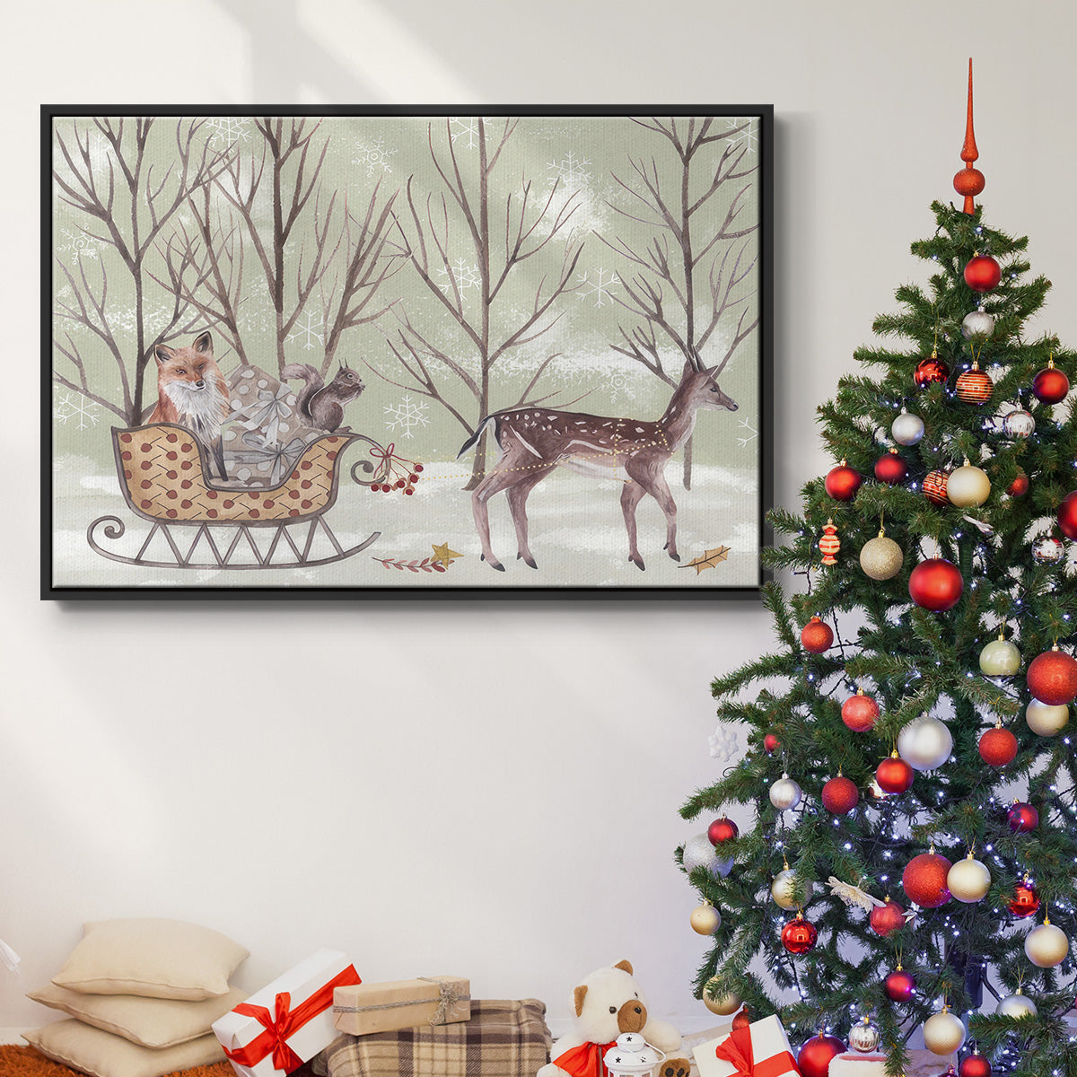 Christmas Time I - Floater Framed Canvas Print