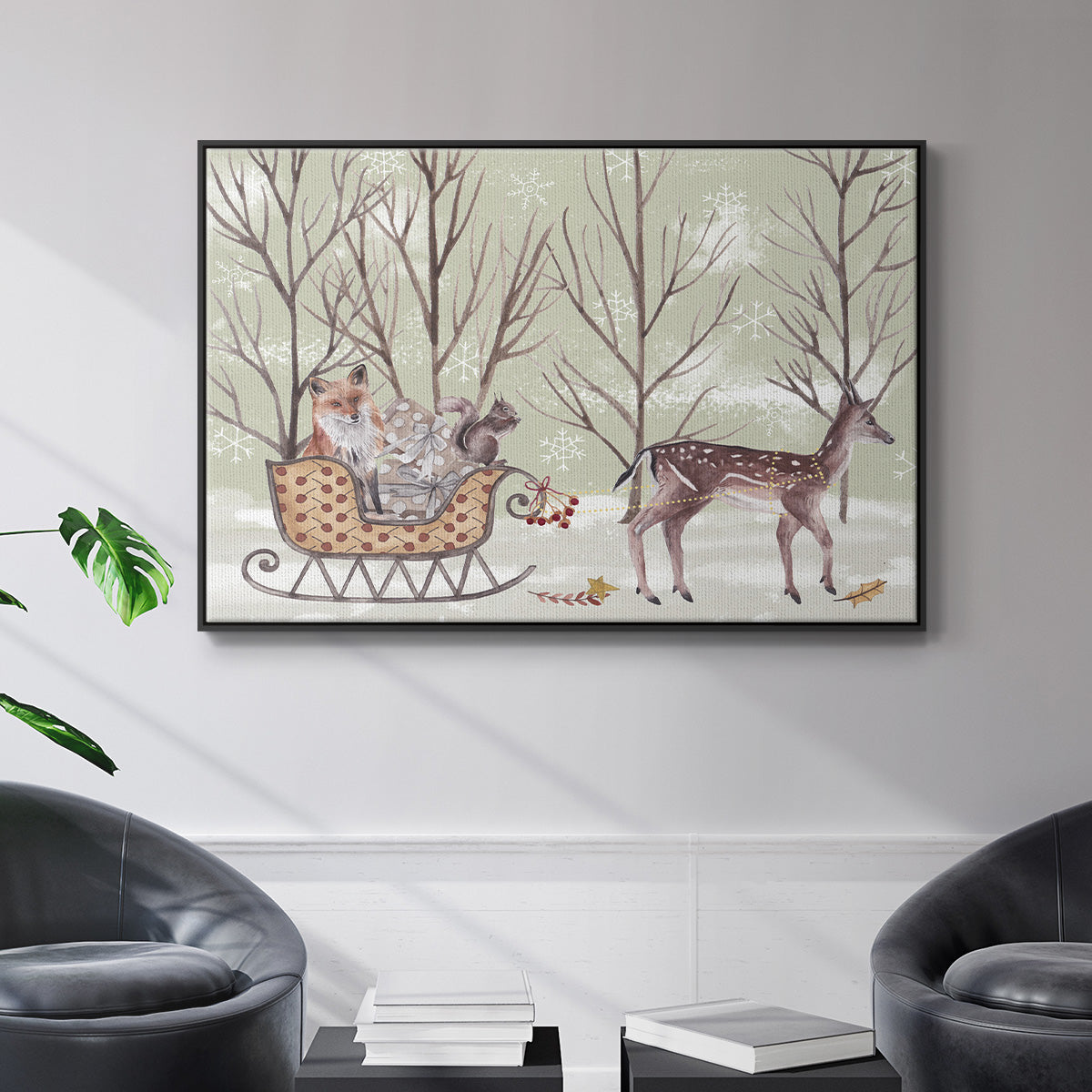 Christmas Time I - Floater Framed Canvas Print