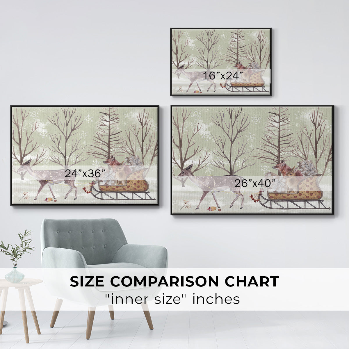 Christmas Time II - Floater Framed Canvas Print