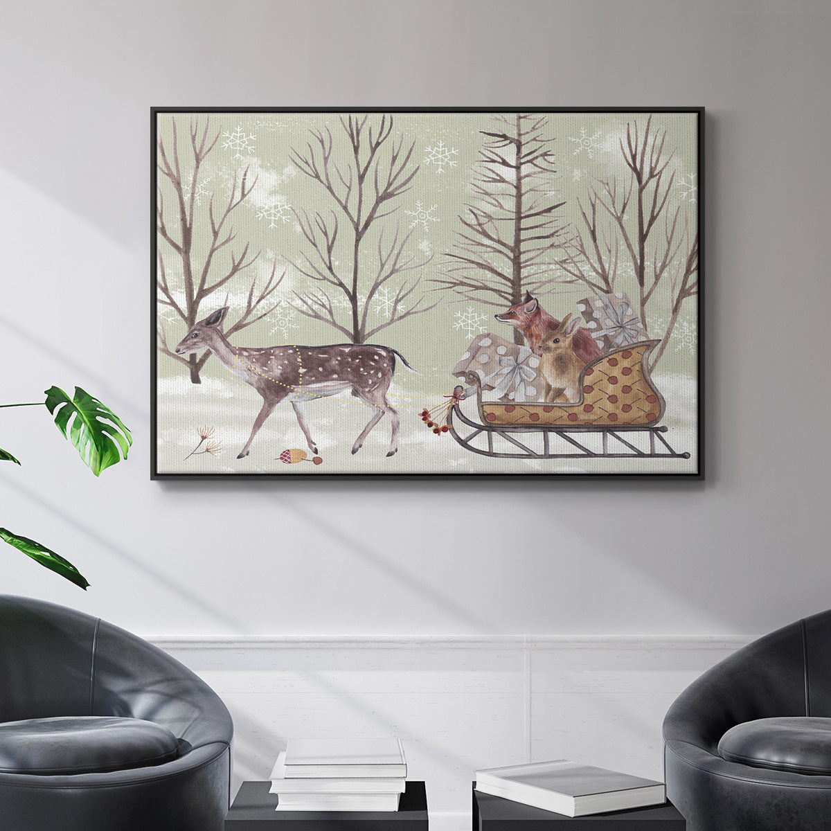 Christmas Time II - Floater Framed Canvas Print