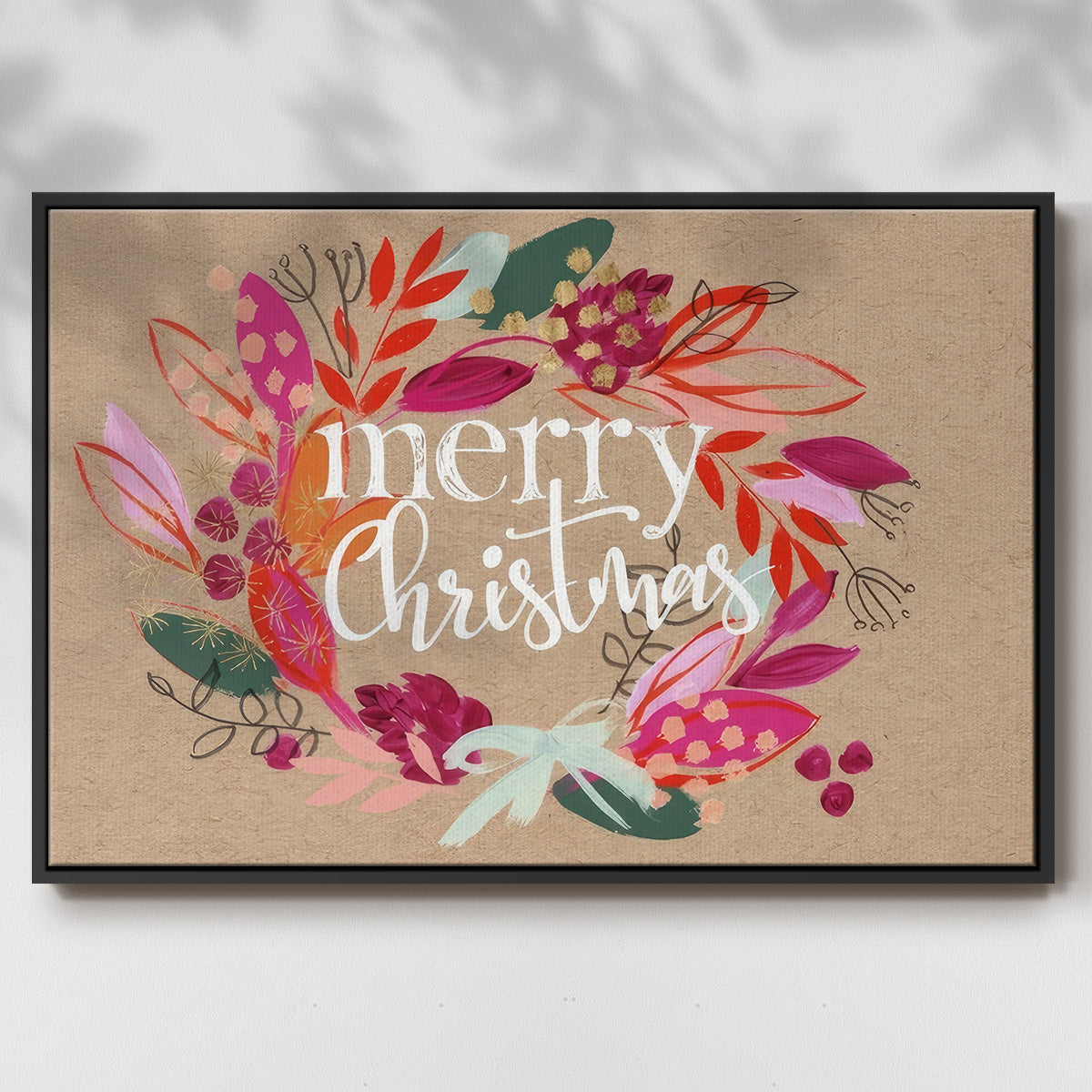 Crafty Christmas Collection A - Floater Framed Canvas Print