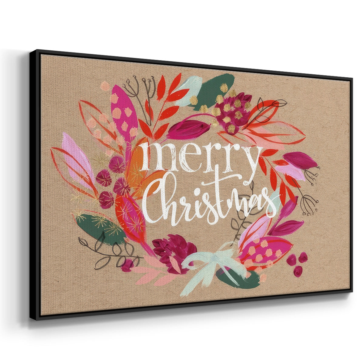 Crafty Christmas Collection A - Floater Framed Canvas Print