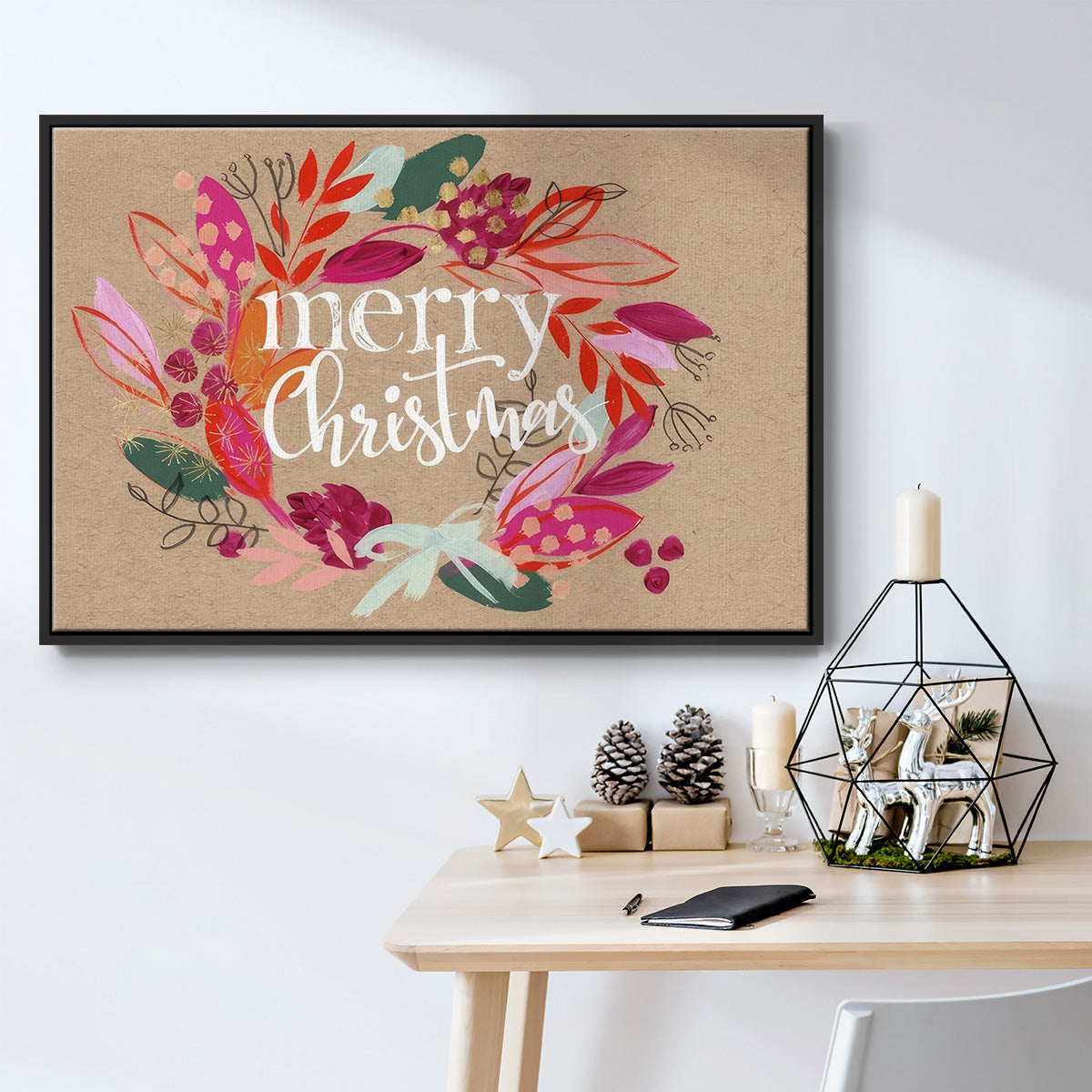 Crafty Christmas Collection A - Floater Framed Canvas Print