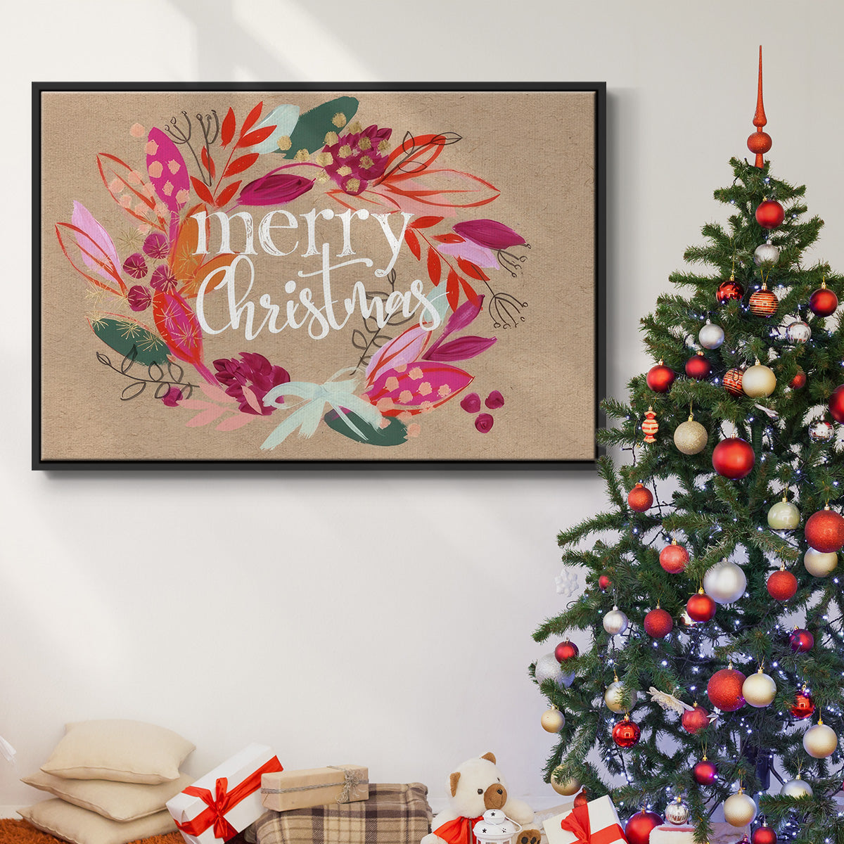 Crafty Christmas Collection A - Floater Framed Canvas Print