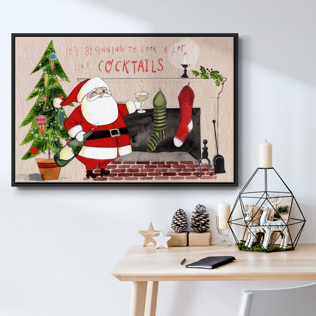 Get Blitzened Collection A - Floater Framed Canvas Print