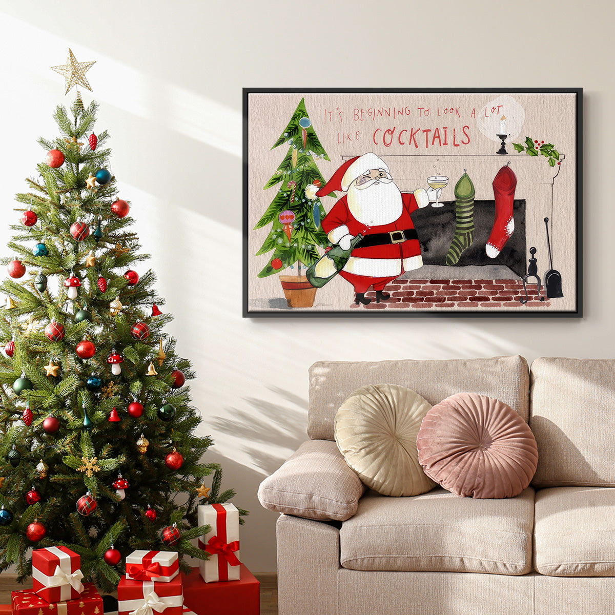Get Blitzened Collection A - Floater Framed Canvas Print
