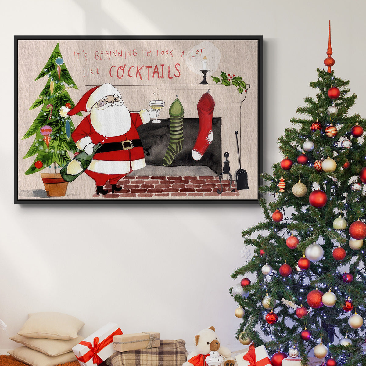 Get Blitzened Collection A - Floater Framed Canvas Print