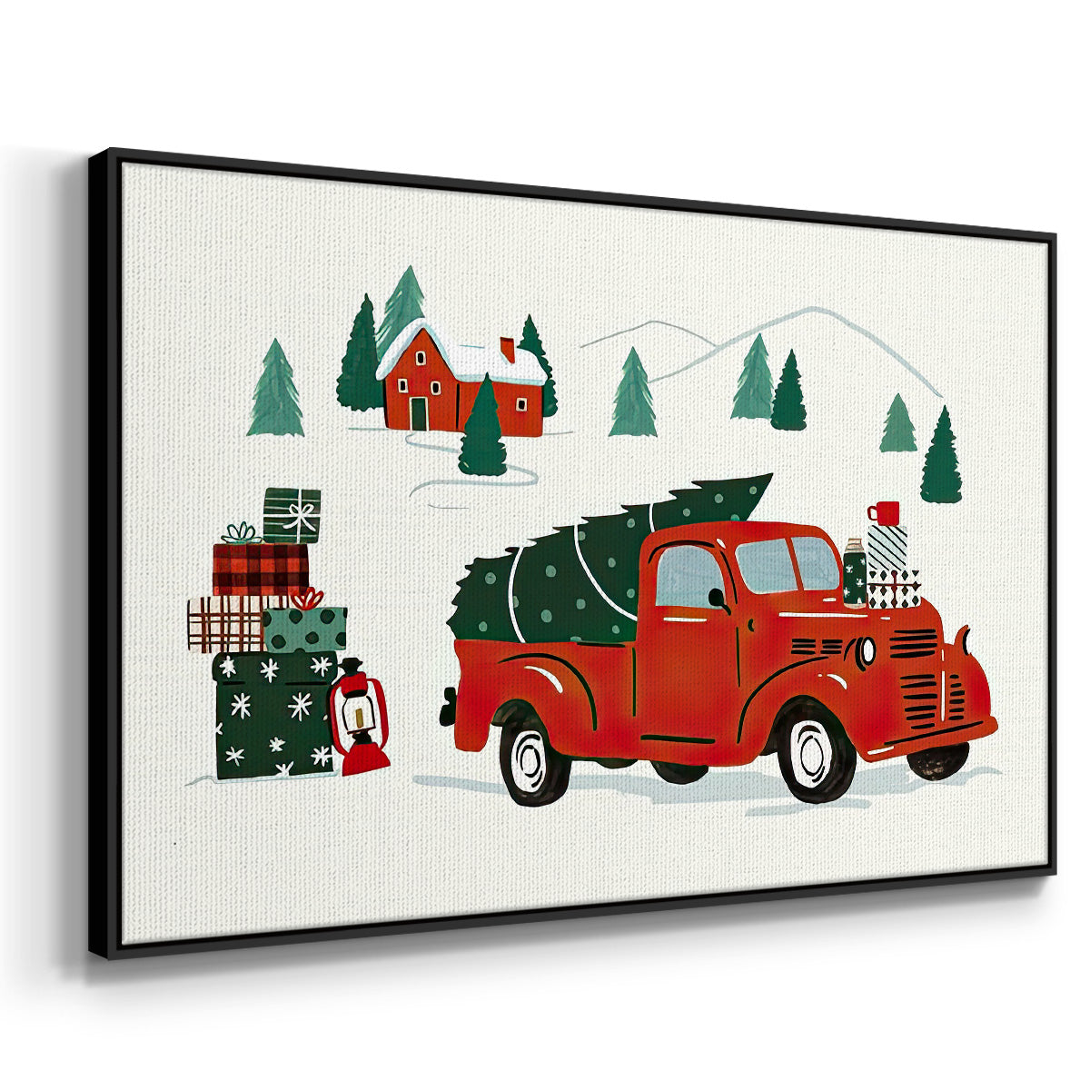 Going to Grandmas Collection A - Floater Framed Canvas Print