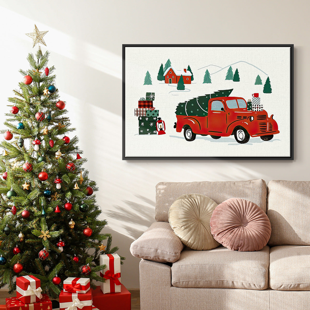 Going to Grandmas Collection A - Floater Framed Canvas Print
