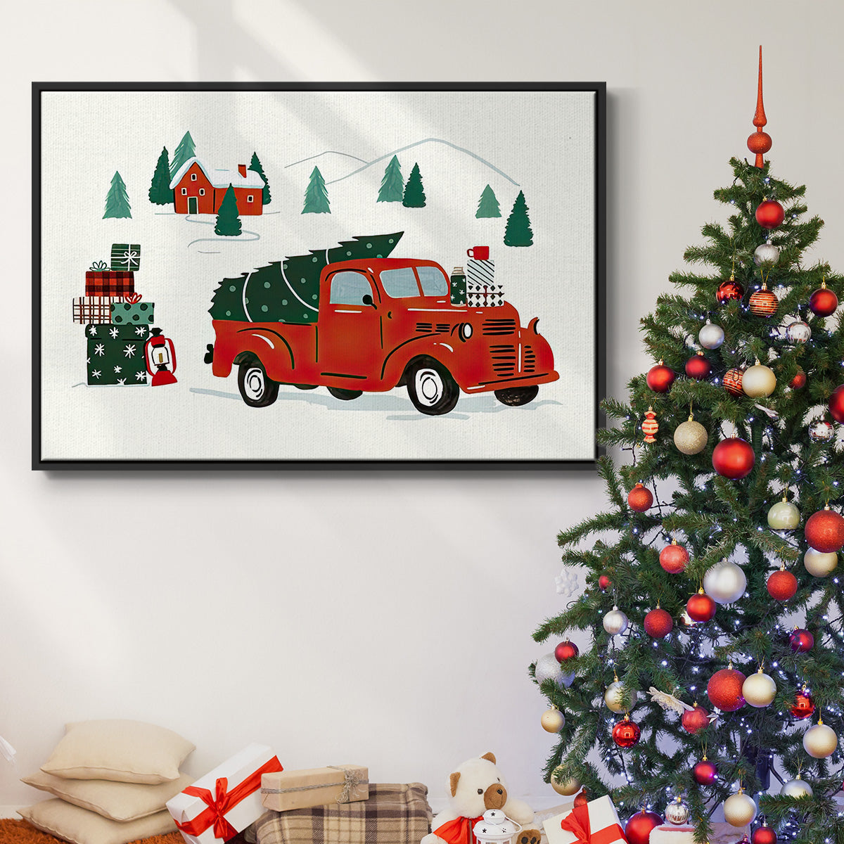 Going to Grandmas Collection A - Floater Framed Canvas Print