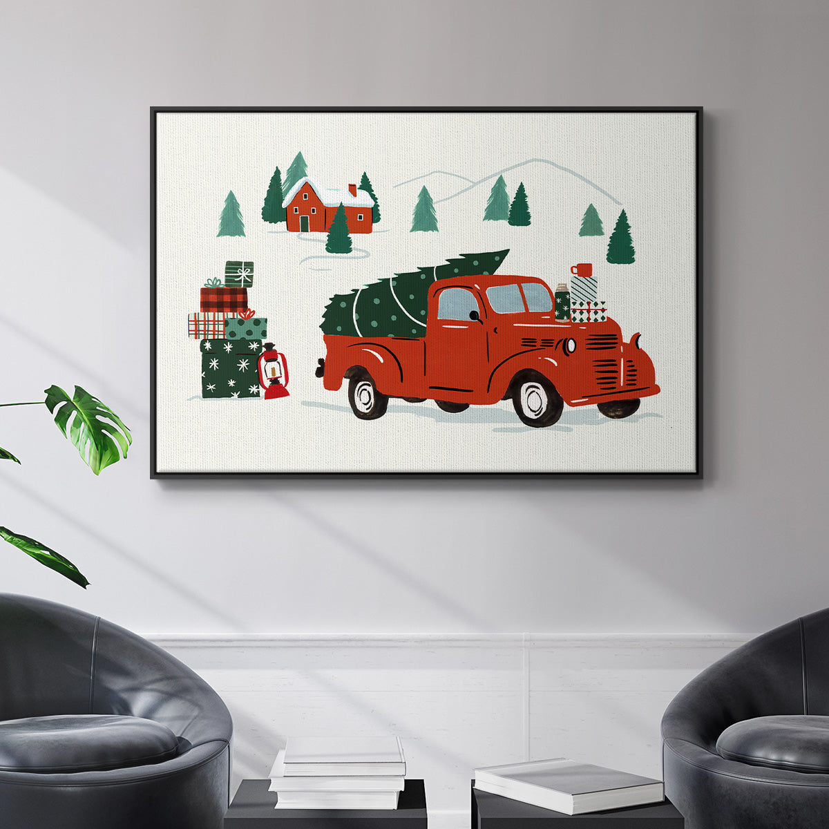 Going to Grandmas Collection A - Floater Framed Canvas Print