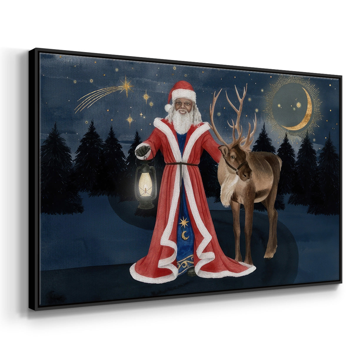 Celestial Christmas Collection A - Floater Framed Canvas Print