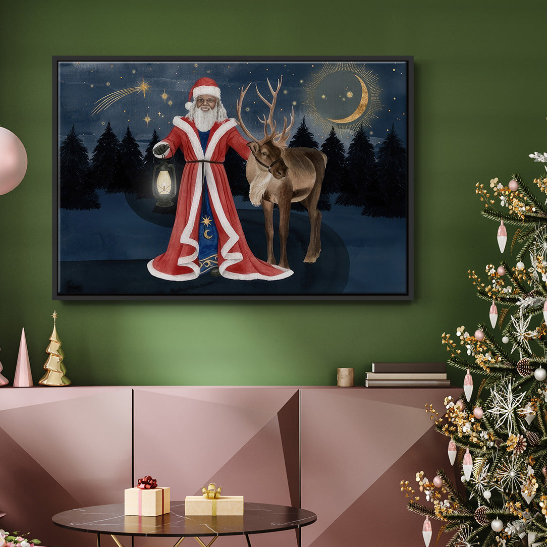Celestial Christmas Collection A - Floater Framed Canvas Print