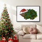 Christmas Holly Hedgehog - Floater Framed Canvas Print