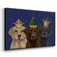 Christmas Labradors, Three Kings - Floater Framed Canvas Print