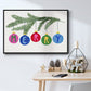 Colorful Christmas Collection A - Floater Framed Canvas Print