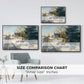 Congregational Church in Winter - Floater Framed Canvas Print
