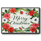 Christmas Floral Wreath Collection A - Floater Framed Canvas Print