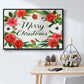 Christmas Floral Wreath Collection A - Floater Framed Canvas Print