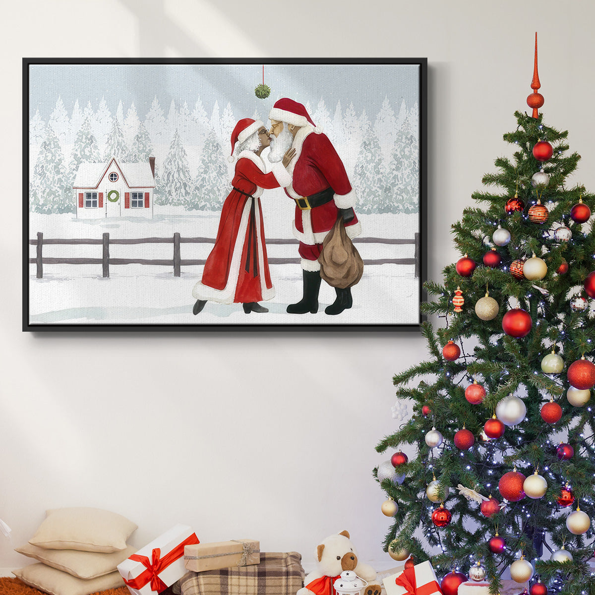 Christmas Love Collection A - Floater Framed Canvas Print
