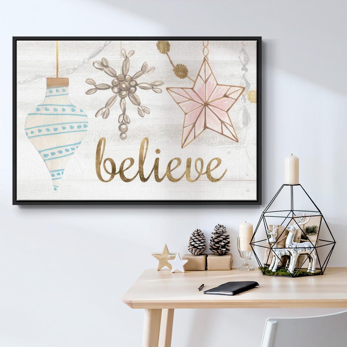 Elegant Ornaments Collection A - Floater Framed Canvas Print