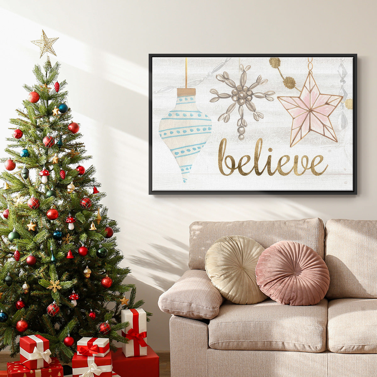 Elegant Ornaments Collection A - Floater Framed Canvas Print