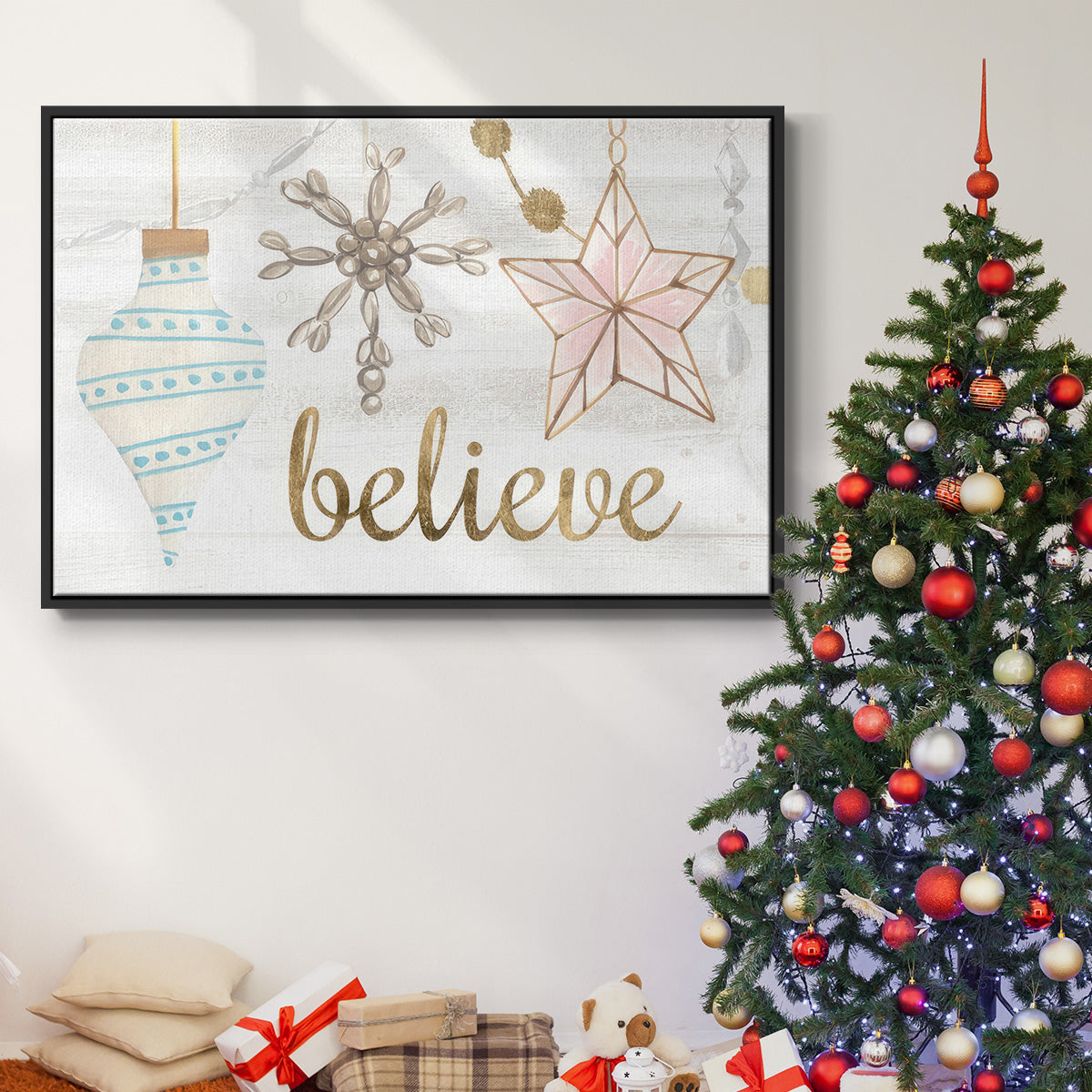 Elegant Ornaments Collection A - Floater Framed Canvas Print