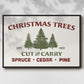 Christmas Farm Sign I - Floater Framed Canvas Print
