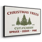 Christmas Farm Sign I - Floater Framed Canvas Print