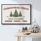Christmas Farm Sign I - Floater Framed Canvas Print