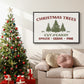 Christmas Farm Sign I - Floater Framed Canvas Print