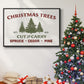 Christmas Farm Sign I - Floater Framed Canvas Print