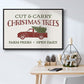 Christmas Farm Sign II - Floater Framed Canvas Print
