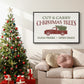 Christmas Farm Sign II - Floater Framed Canvas Print